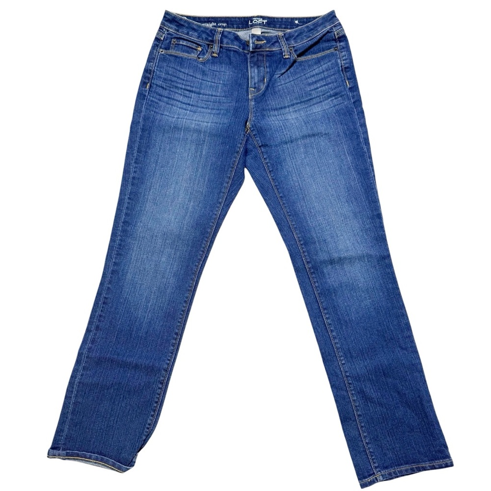 Ann Taylor Loft Curvy Straight Crop Jeans size 2
